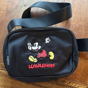 lululemon athletica Black Mickey Mouse Embroidered Crossbody Bag